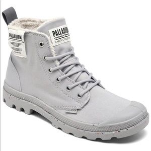 Unisex Gray Palladium Pampa Hi Earth High Top Sneaker Boots